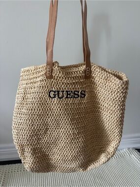 GUESS Woven Beach Bag Tote